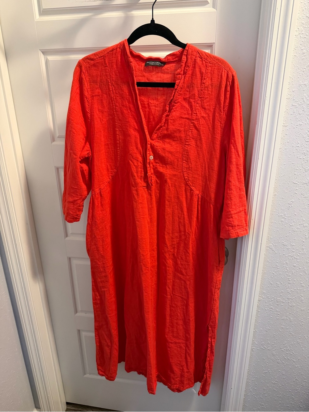 Francesca Bettini red linen dress